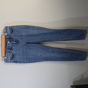 Talbots Flawless Slim Ankle Jeans Womens Size 4  Flower Repetitive Pattern